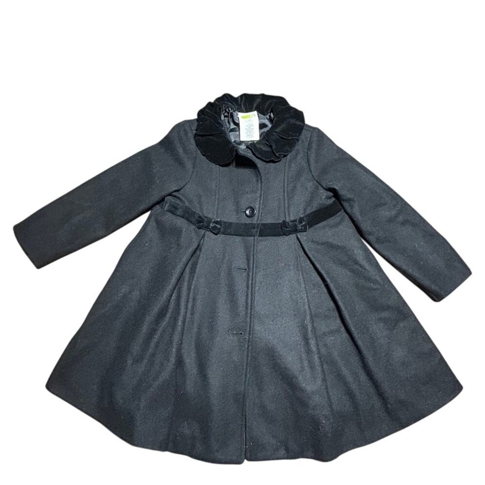 Crazy 8 Girls Black size 4/5 wool coat with pockets